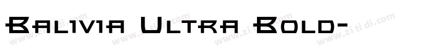 Balivia Ultra Bold字体转换